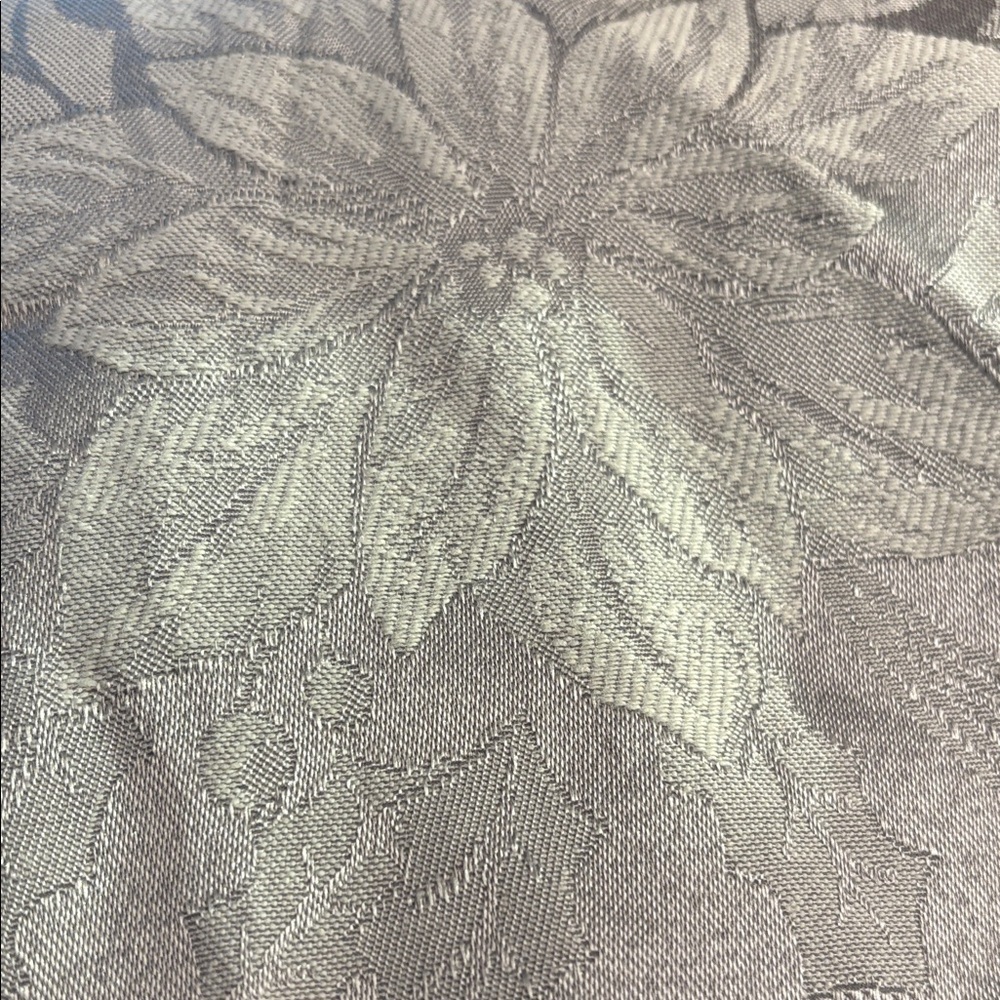Martha Stewart Silver Holiday 60” round tablecloth